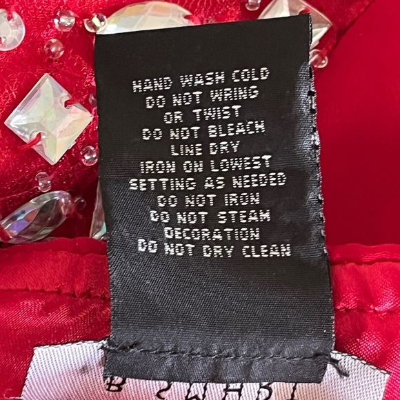 B Smart Red Strapless Babydoll Mini Dress Size 7 NWT Prom Homecoming Sparkle - Picture 8 of 12